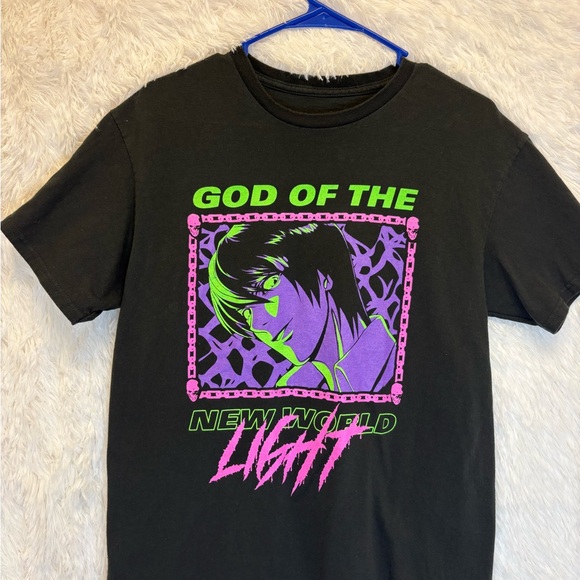 Death Note “God Of The New World Light” Neon Graphic T-Shirt | Size Medium 💚🩷💜 - Picture 4 of 12